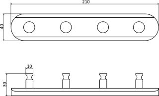 Крючки Sapho Samba хром SB124